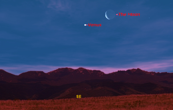 Venus and the Moon Offer Early-Bird Skywatching Treat